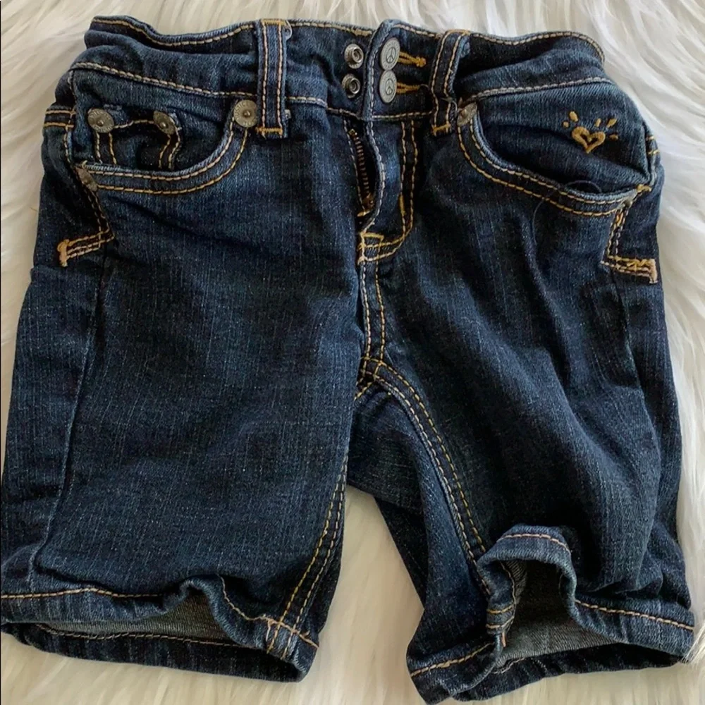 JUSTICE‎ jean shorts size 6 regular excellent cond